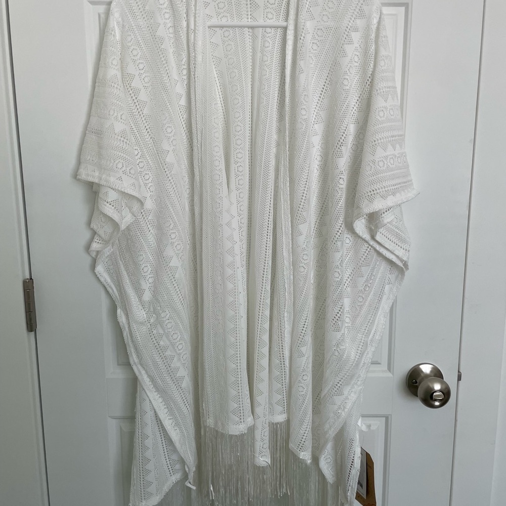 White Lace Kimono Cardigan